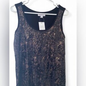 Calvin Klein Black Metallic Sequin Top NEW WITH TAGS Size Small Women’s